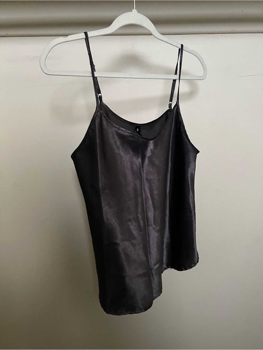 Vintage Dark Purple Satin Spaghetti Strap Cami Top